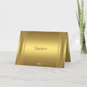 Carte De Remerciements Or (Dos)