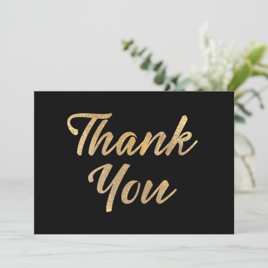 Carte De Remerciements Or (Debout devant)