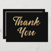 Carte De Remerciements Or (Devant / Derrière)