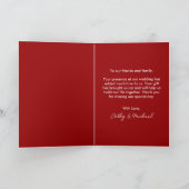 Carte De Remerciements Or double bonheur cercle fleur couronne mariage (Intérieur)