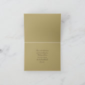 Carte de remerciements or et noir (Intérieur)