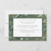 Carte De Remerciements Or moderne Eucalyptus Élégant vert Moss Photo (Dos)