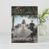 Carte De Remerciements Or moderne Geometric Wedding Photo (Debout devant)