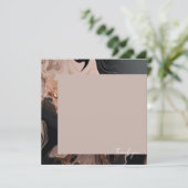 Carte De Remerciements Or rose moderne texture marbre (Debout devant)