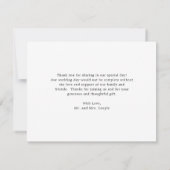 Carte De Remerciements Orange Bourgogne Brûlé Chute Florale Rustique Mari (Dos)