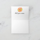 Carte De Remerciements Orange burger aquarelle ajouter nom texte aliments (Intérieur)