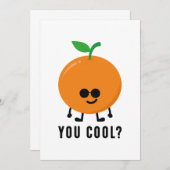 Carte De Remerciements Orange, Cool ? (Devant / Derrière)