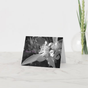 Carte de remerciements orange de fleur