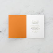 Carte De Remerciements Orange Diagonal Stripes Photo Moderne Graduation (Intérieur)