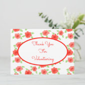 Carte De Remerciements Orange Floral Accentué (Debout devant)