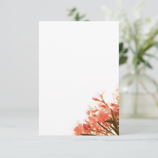 Carte De Remerciements Orange Oleander Fleurs Floral Script Mariage (Debout devant)