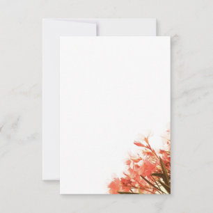 Carte De Remerciements Orange Oleander Fleurs Floral Script Mariage