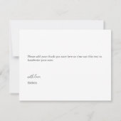 Carte De Remerciements Orange Thank You Note (Dos)