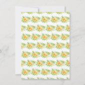 Carte De Remerciements Oranges Citrus Baby Shower (Dos)