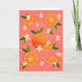 Carte De Remerciements Oranges et fleurs d'oranges (Devant)
