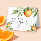 Carte De Remerciements Oranges Floral Branche Lettré main