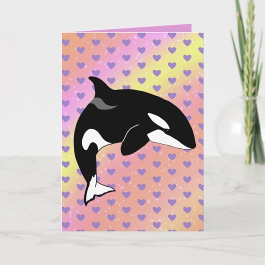 Carte De Remerciements Orca Valentines (Devant)