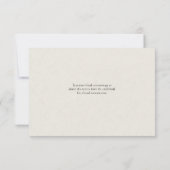 Carte De Remerciements Orchid Elevated Ecru Formal Traditional Wedding (Dos)
