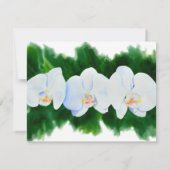 Carte De Remerciements orchidées blanches (Dos)