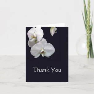 Carte De Remerciements Orchidées blanches Note de remerciement