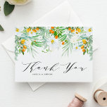 Carte De Remerciements Orchidées d'aquarelles et Mariage de Kumquats Garl<br><div class="desc">Envoyez des remerciements à votre famille et à vos amis avec cette carte de remerciements tropicale fleurie. Il dispose de jardins fleuris aquarelles d'orchidées blanches, de verdure et de kumquats. Personnaliser en ajoutant des noms, des messages et d'autres détails. Ce carte de remerciements d'orchidées conviendra aux mariages d'été et tropicaux,...</div>