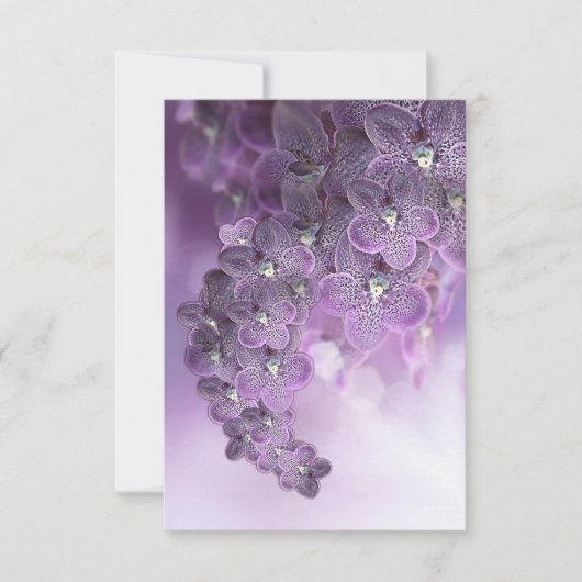 Carte De Remerciements Orchidées de fleurs violettes (Devant)