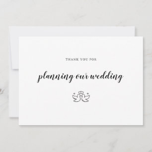 Carte De Remerciements Organisatrice de mariage 