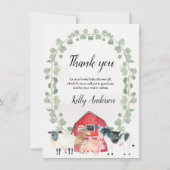 Carte de remerciements orienté de baby shower de (Devant)