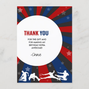 Carte de remerciements orienté de fête