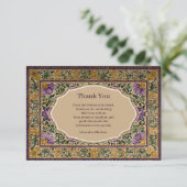 Carte De Remerciements Ornate Framed Mardi Gras Masquerade (Debout devant)