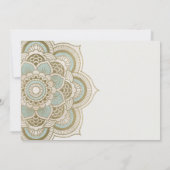 Carte De Remerciements Ornate Gold Turquoise Mandala Couples Douche Invit (Dos)
