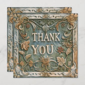 Carte De Remerciements orné décoratif (Devant / Derrière)