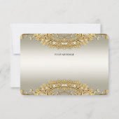 Carte de remerciements Orné Or (Dos)