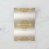 Carte de remerciements Orné Or (Intérieur)