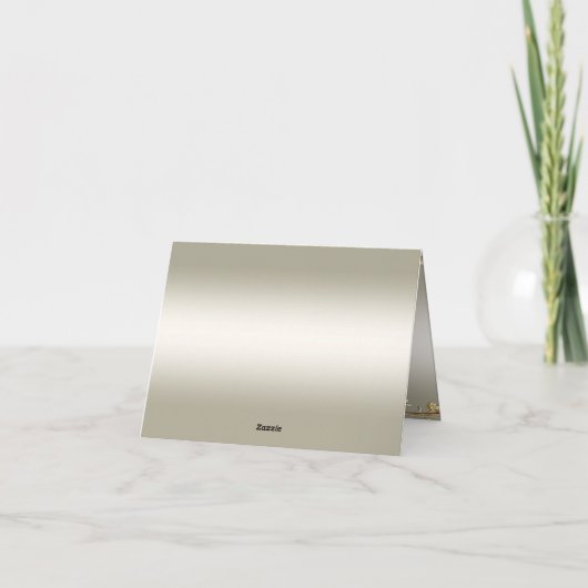 Carte de remerciements Orné Or (Dos)