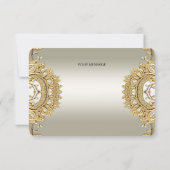 Carte de remerciements Orné Or (Dos)