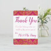 Carte de remerciements Orné Or (Debout devant)