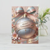 Carte De Remerciements Ornement Pearl Pink (Debout devant)