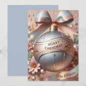 Carte De Remerciements Ornement Pearl Pink (Devant / Derrière)