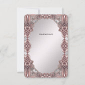 Carte de remerciements ornementale rose (Dos)