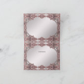 Carte de remerciements ornementale rose (Intérieur)