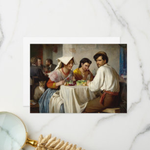 Carte De Remerciements Osteria romaine par Carl Bloch