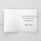 carte de remerciements "Ostrich" (Intérieur)