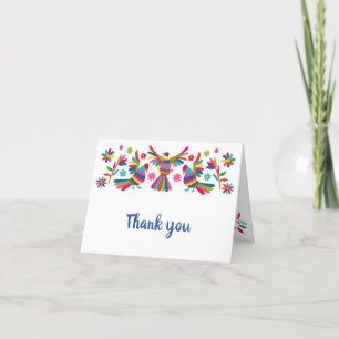 CARTE DE REMERCIEMENTS OTOMI MEXICAIN COLORÉ