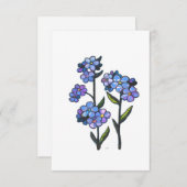 CARTE DE REMERCIEMENTS OUBLIE-MOI PAS (Devant / Derrière)