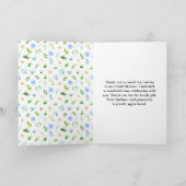 Carte De Remerciements Oubliez-moi-non et marguerites Fête des mariées fl (Intérieur)