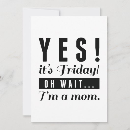 Carte De Remerciements Oui, c'est vendredi (Devant)