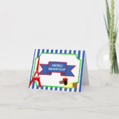 Carte De Remerciements Oui Oui Paris Art Dog et la Tour Eiffel (Devant)