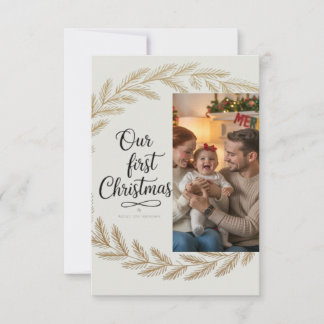 Carte De Remerciements Our First Christmas Together – Personalized