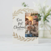 Carte De Remerciements Our First Christmas Together – Personalized (Debout devant)
